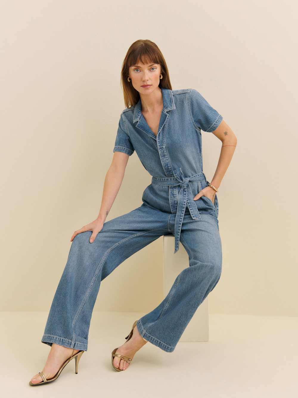 Graham Lived-in Denim Jumpsuit - Sharpe