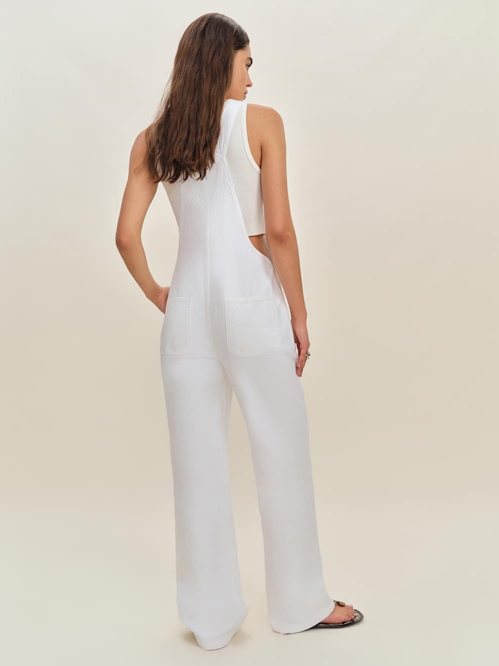 Arlo Denim Overalls - Optic White