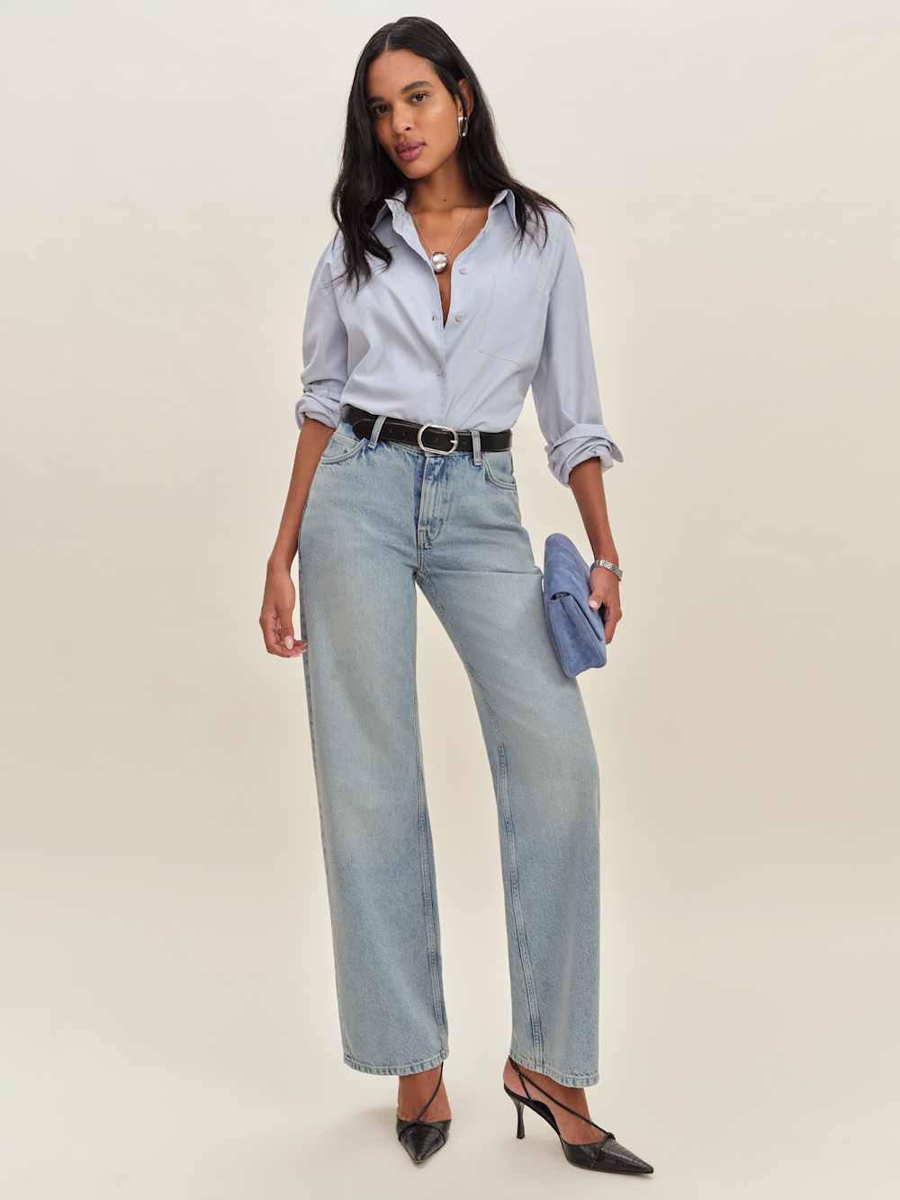 Morley V-waist Baggy Jeans - Burnett