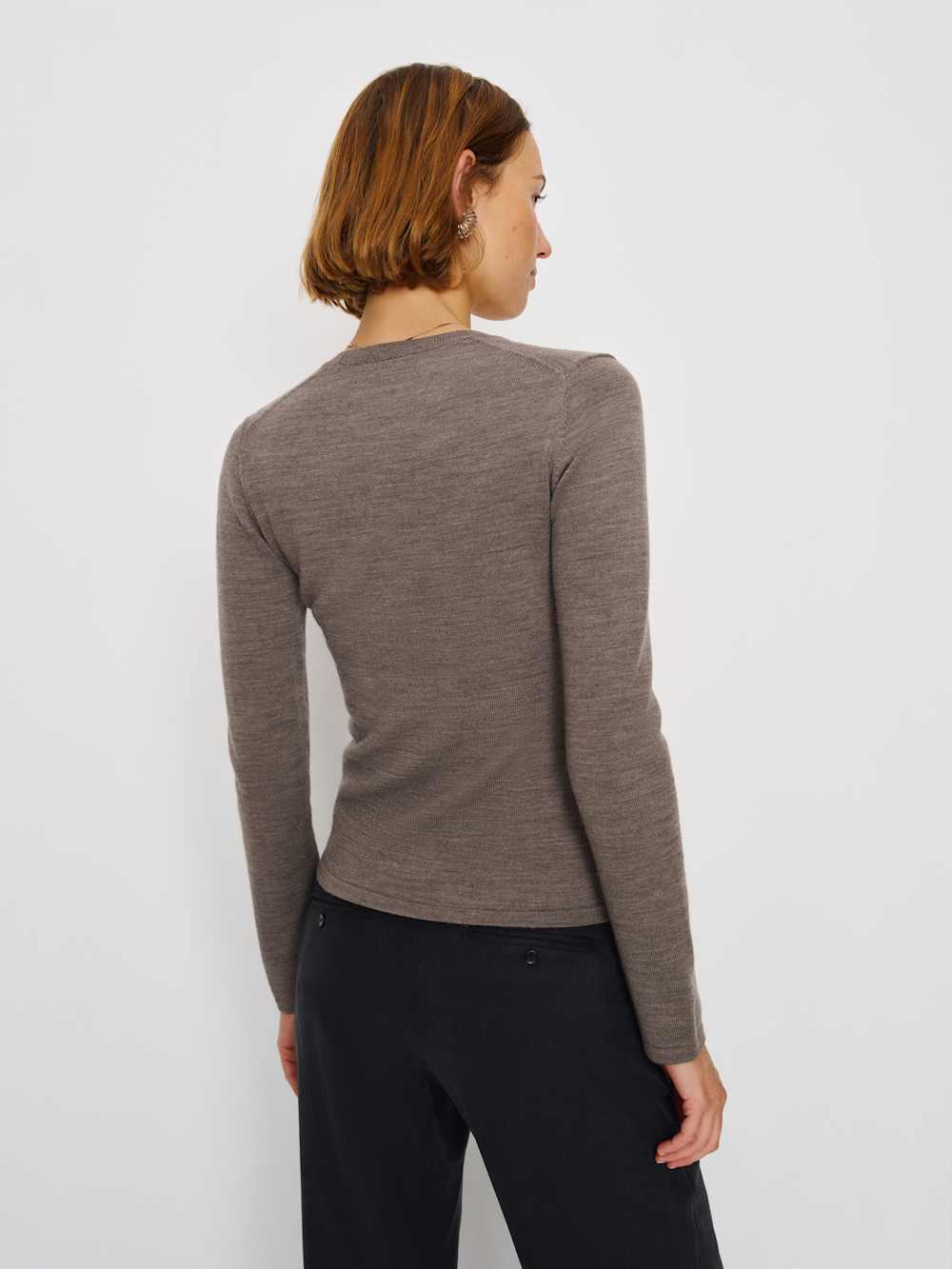 Benji Regenerative Merino Scoop Neck - Cocoa