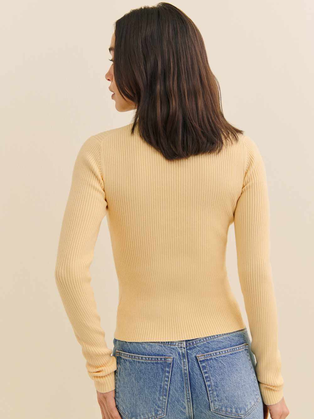 Hastings Cotton Sweater Zip - Parmesan