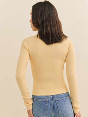 Hastings Cotton Sweater Zip - Parmesan