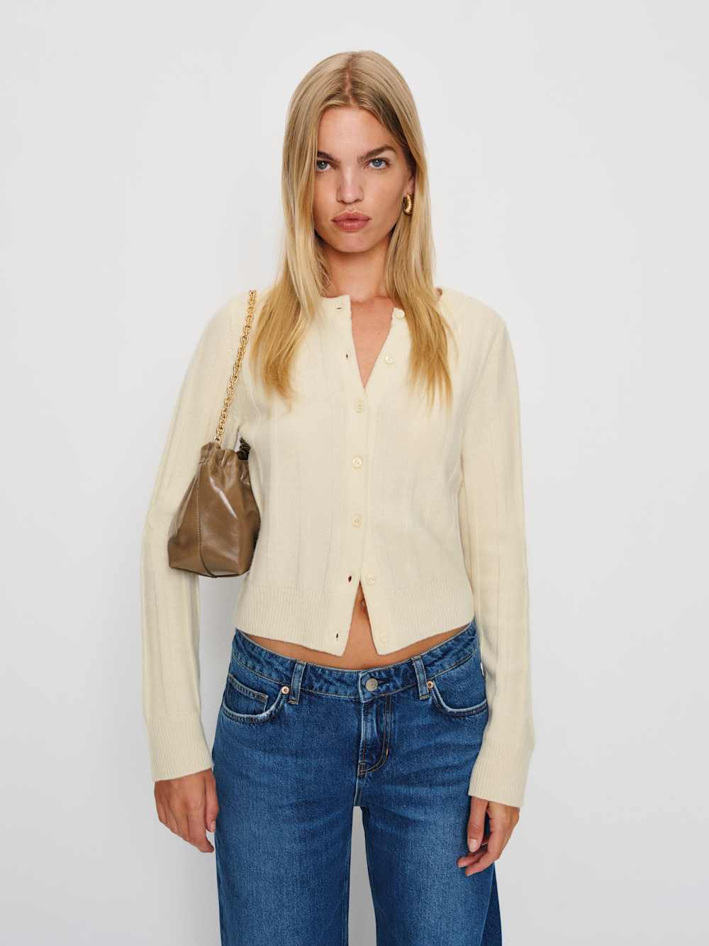 Hannah Crew Cardigan - Lemon Icing