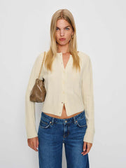 Hannah Crew Cardigan - Lemon Icing