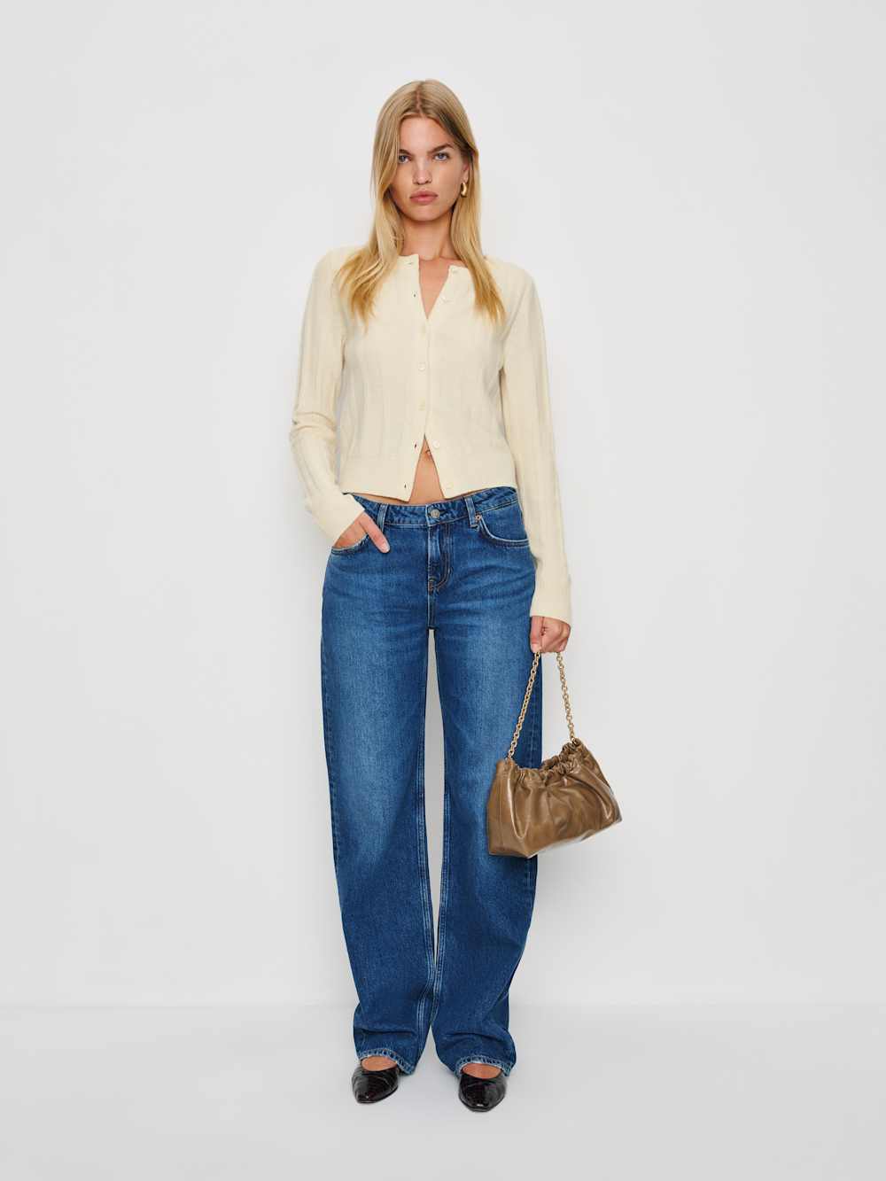 Hannah Crew Cardigan - Lemon Icing