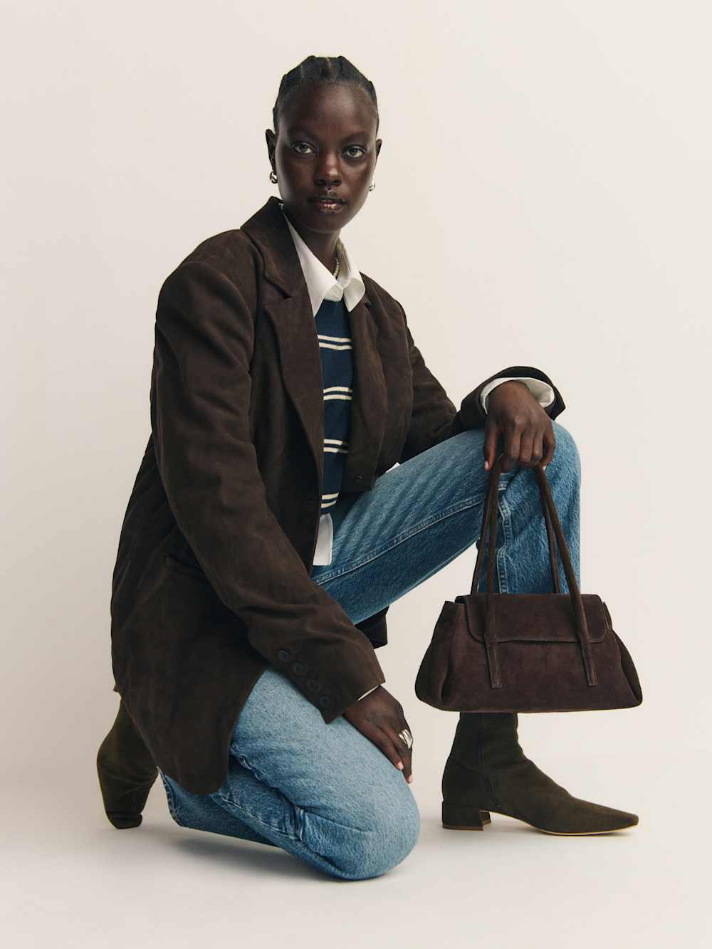 Small Caterina Top Handle - Boss Suede