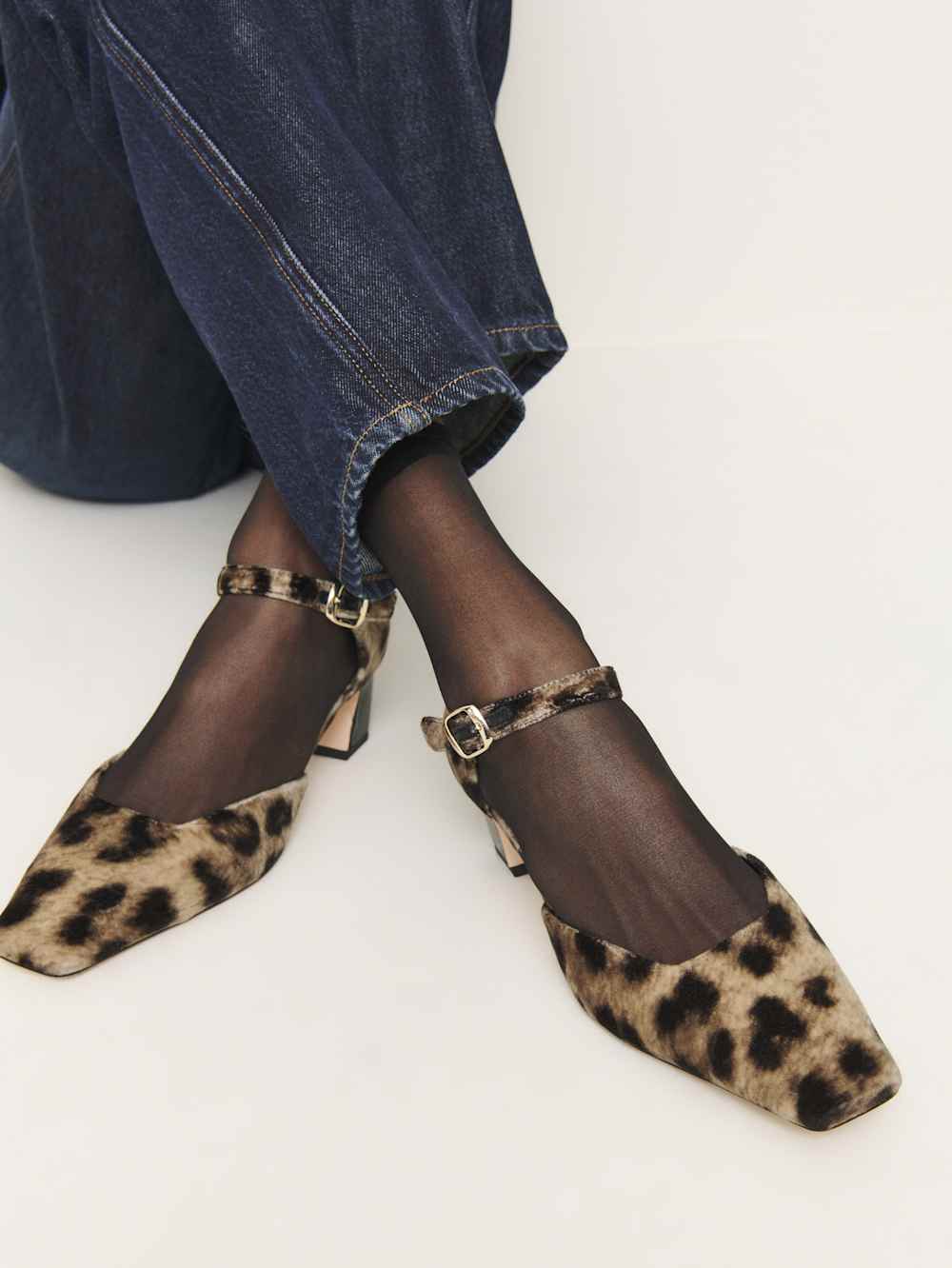 Denise Pump - Leopard Velvet