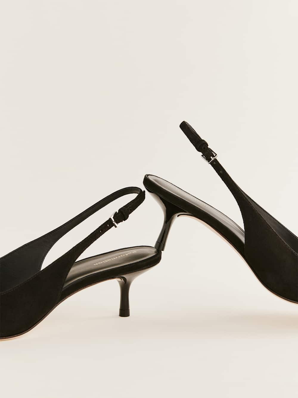 Wrenley Heeled Slingback - Black Suede