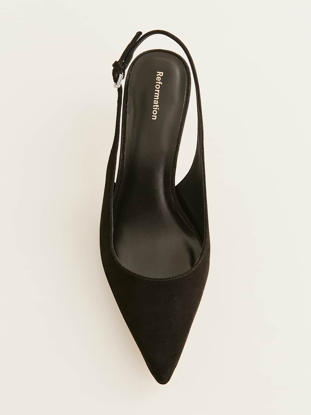 Wrenley Heeled Slingback - Black Suede