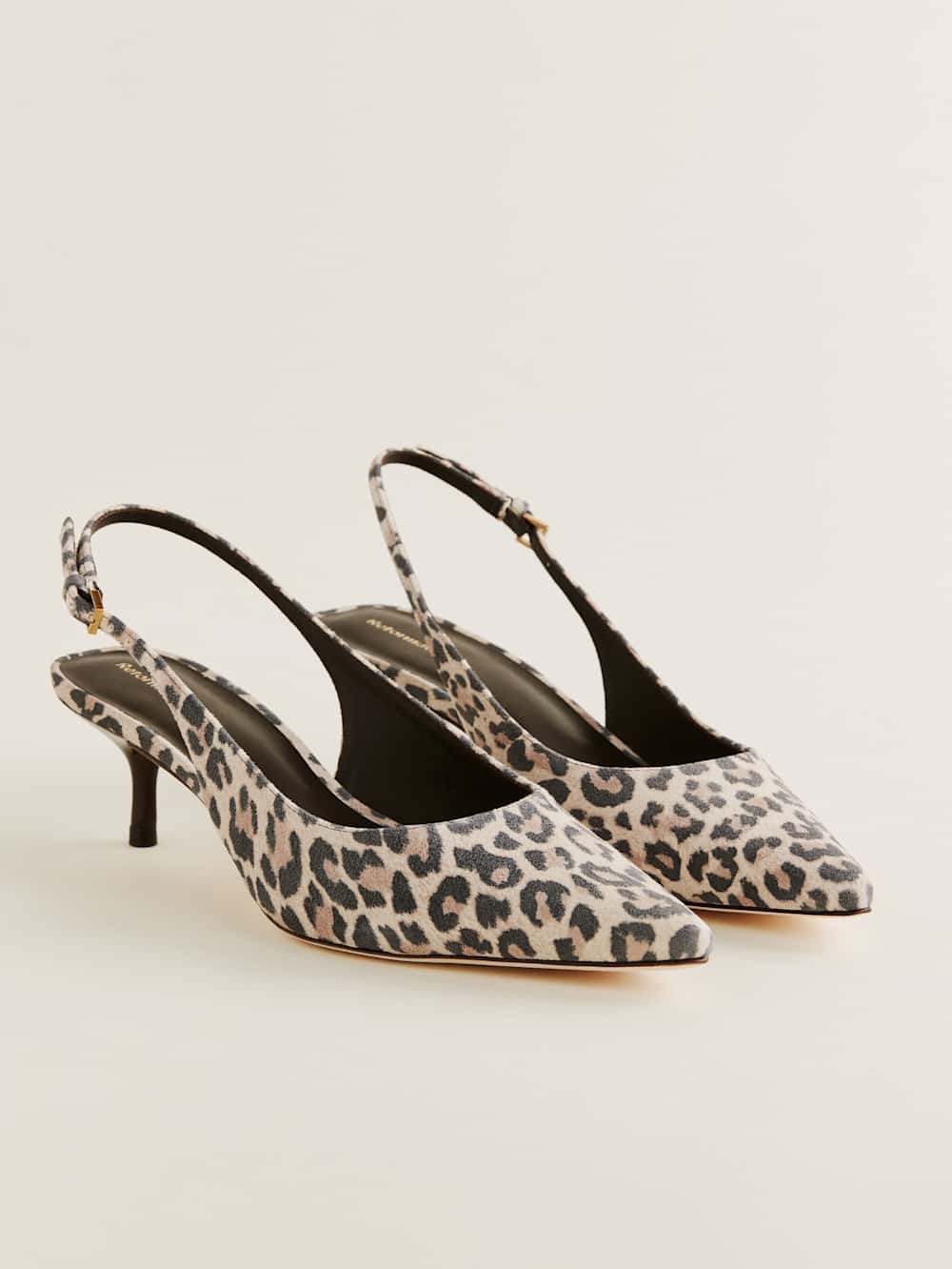 Wrenley Heeled Slingback - Leopard Suede