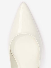 Wrenley Heeled Slingback - White Patent