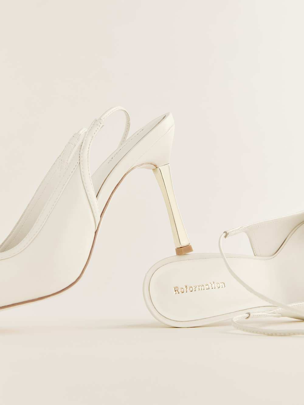 Paris Heeled Pump - Almond Leather