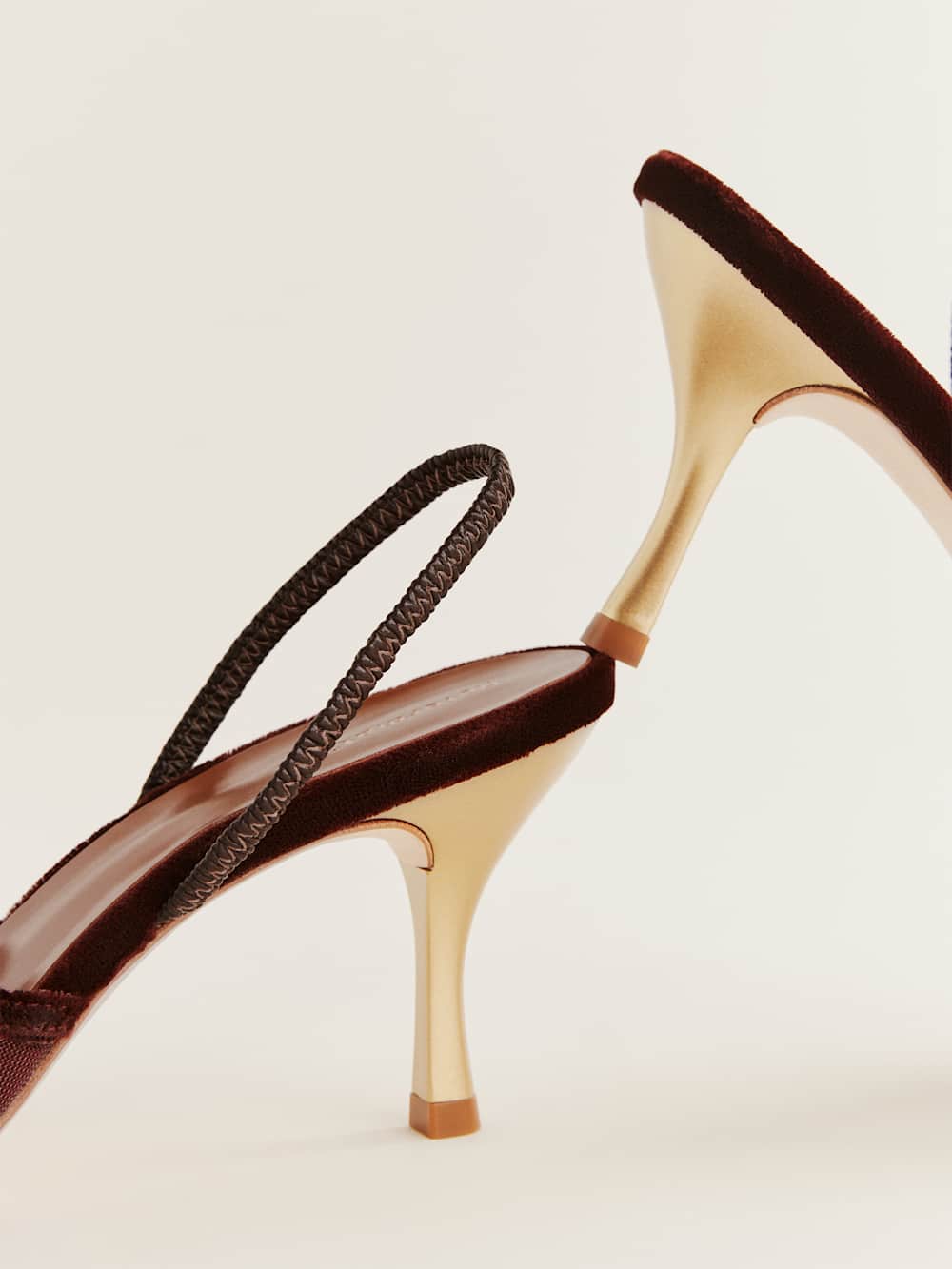 Paula Heeled Sandal - Dark Cherry Mesh
