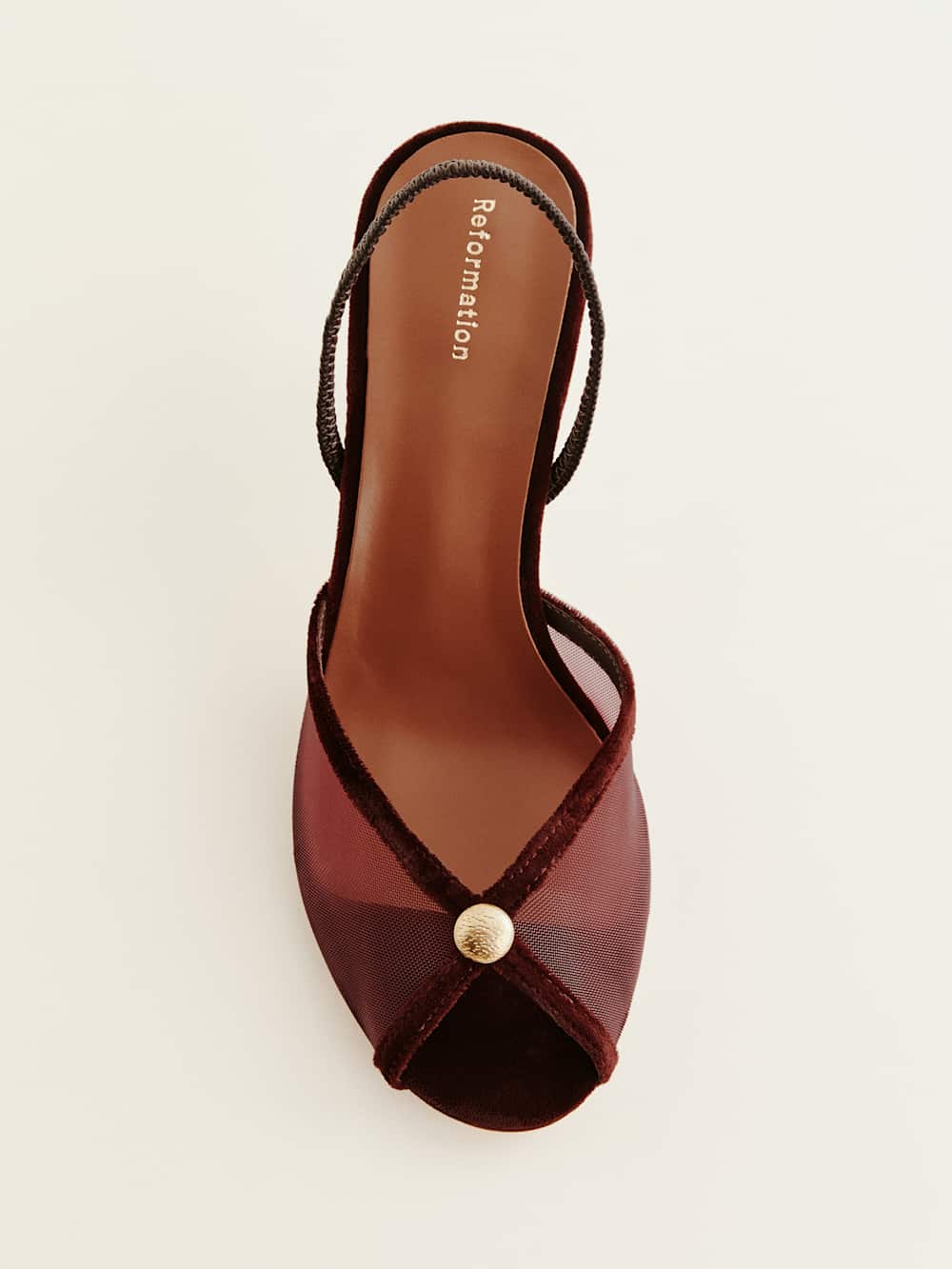 Paula Heeled Sandal - Dark Cherry Mesh