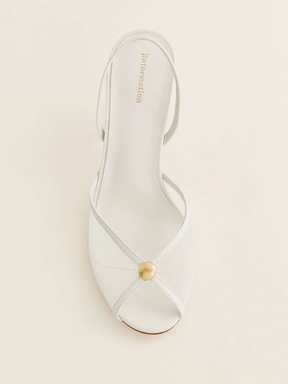 Paula Heeled Sandal - White Mesh