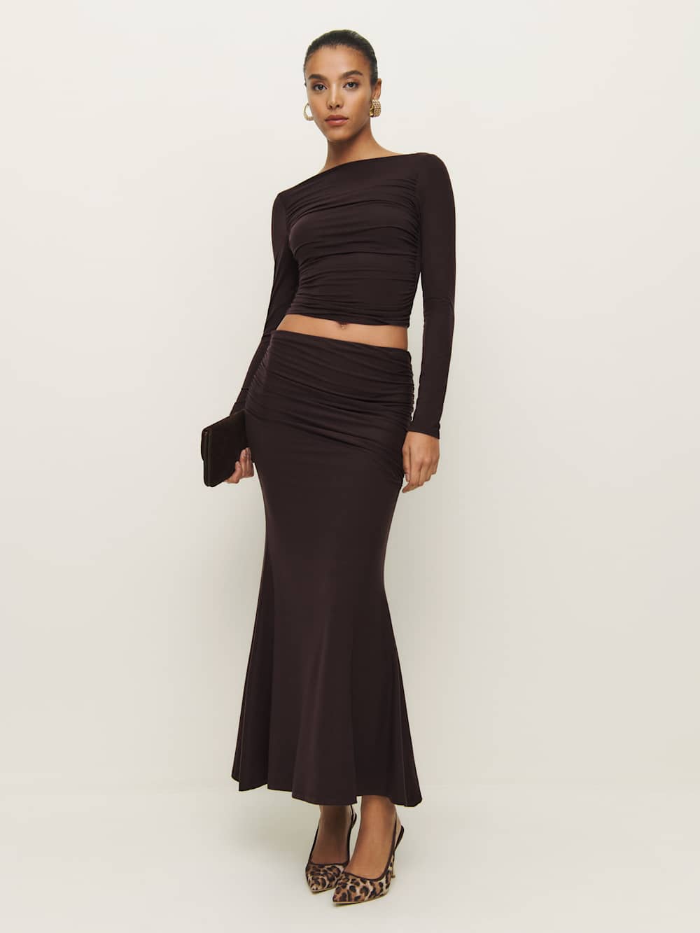 Emi Knit Two Piece - Black Currant