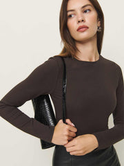 Emma Knit Bodysuit - Mole