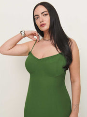 Aiko Dress Es - Moss