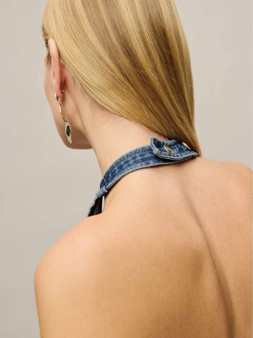 Avielle Lived-in Denim Mini Dress - Biscay