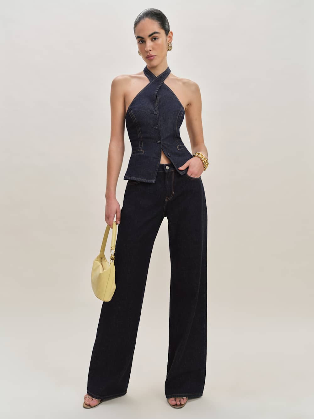 Tate Denim Top - Volio