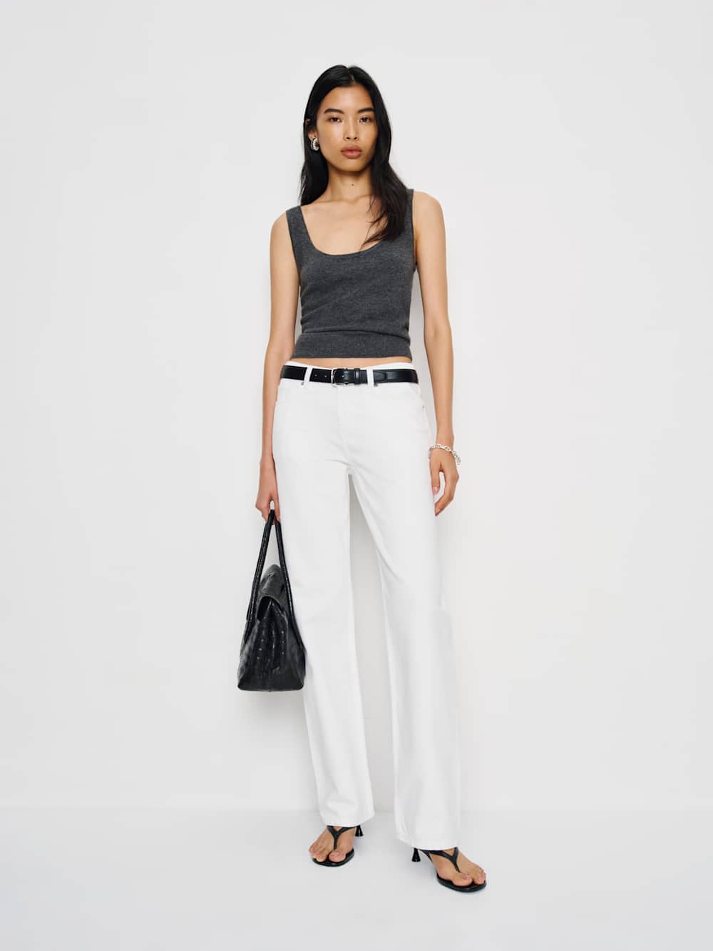 Charlee Low Rise Straight Leg Jeans - Optic White