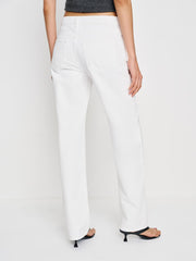 Charlee Low Rise Straight Leg Jeans - Optic White