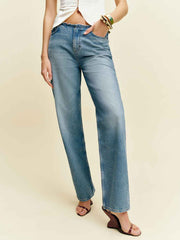 Charlee Low Rise Straight Leg Jeans - Cooper Removed Waist Band