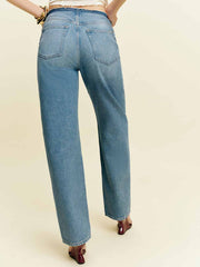 Charlee Low Rise Straight Leg Jeans - Cooper Removed Waist Band