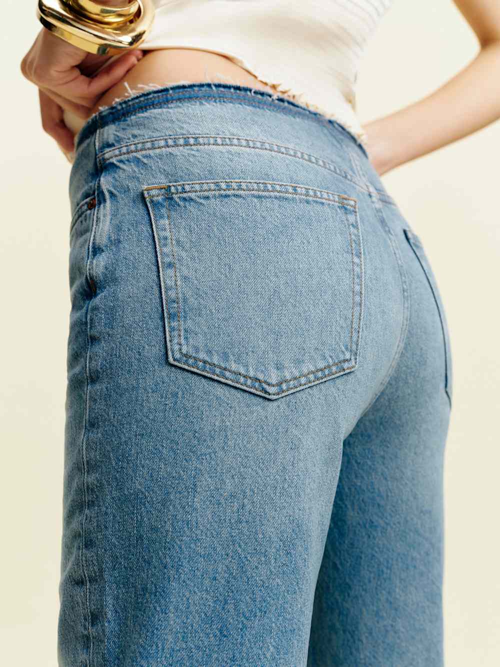 Charlee Low Rise Straight Leg Jeans - Cooper Removed Waist Band