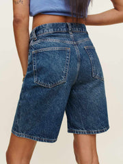 Hale High Rise 8” Jean Shorts - Lanier