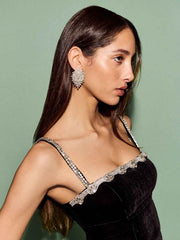 Bailee Velvet Top - Black