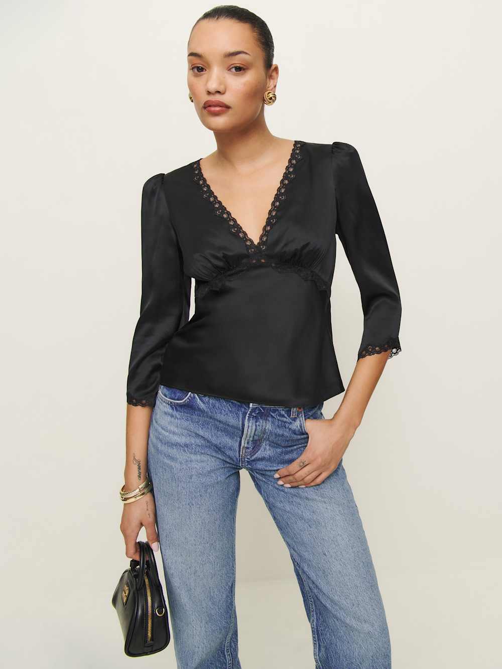 Ellery Silk Top - Black