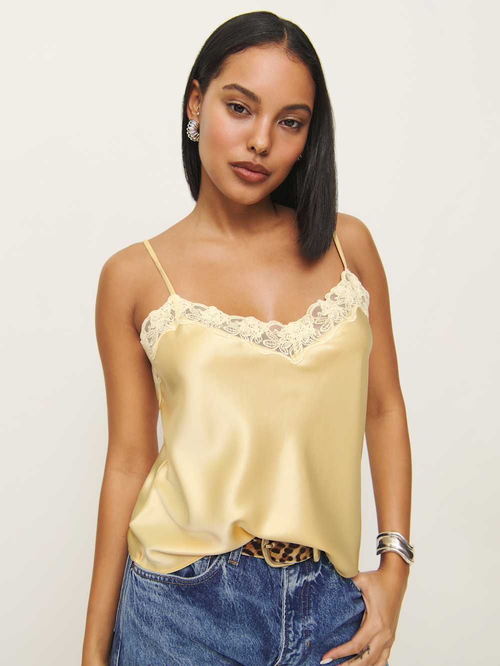 Casey Satin Top - Blonde