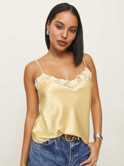 Casey Satin Top - Blonde