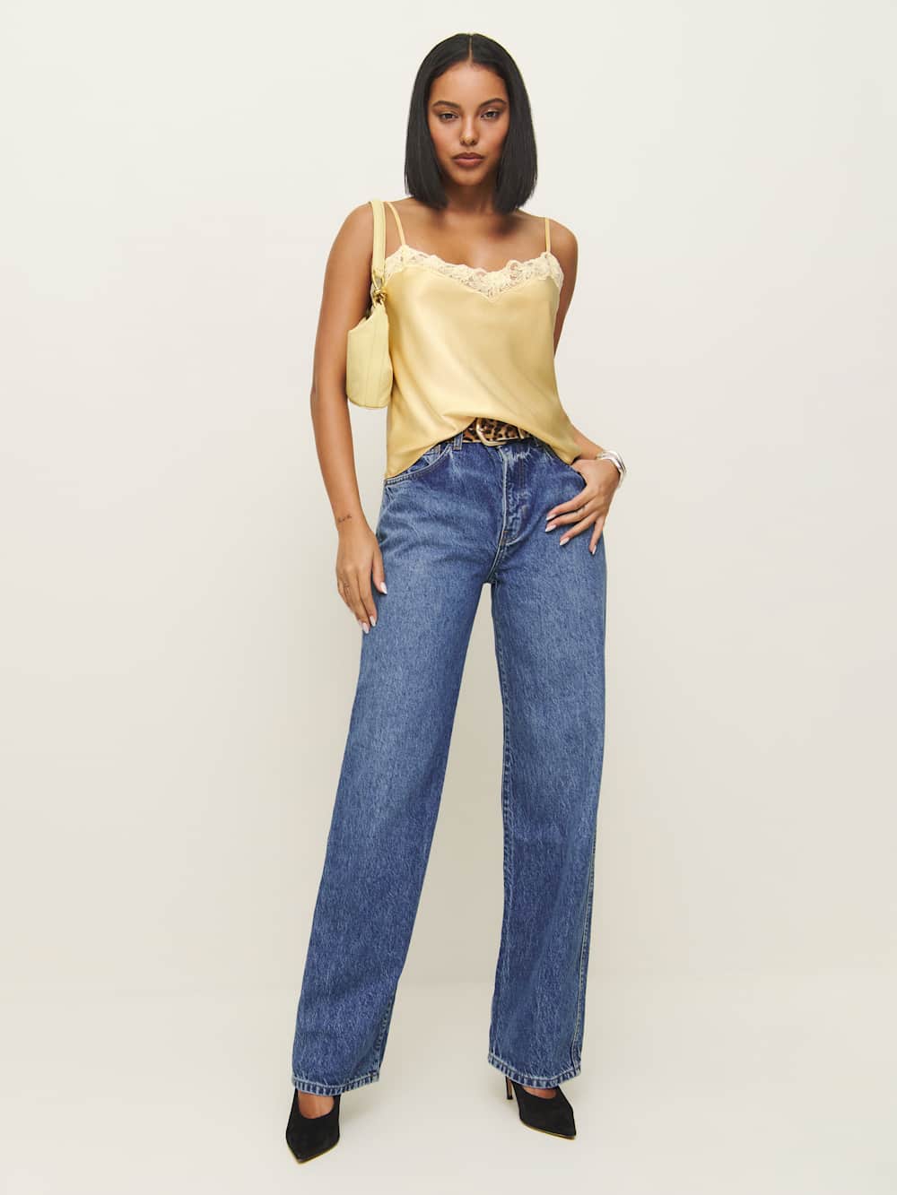 Casey Satin Top - Blonde