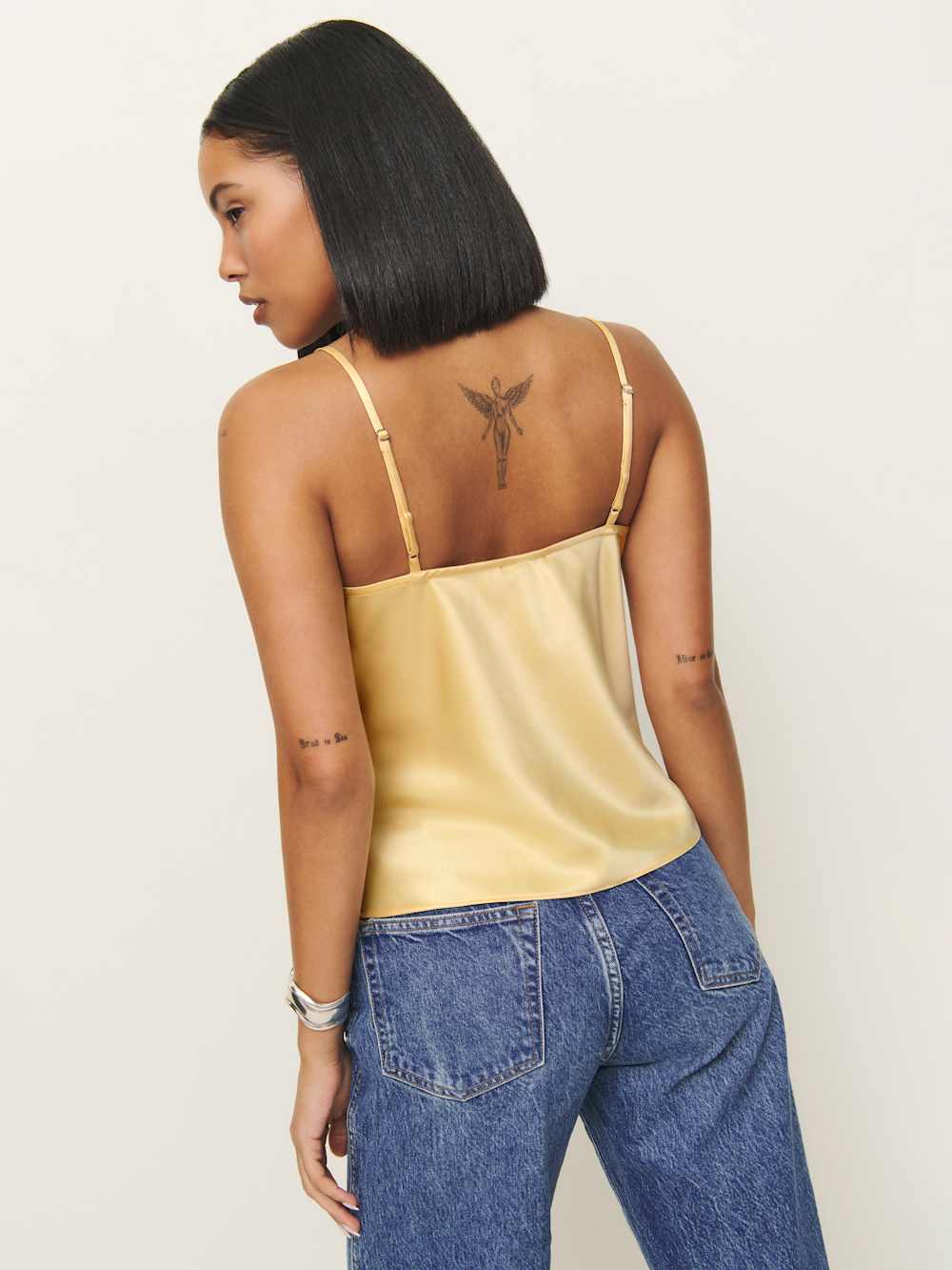 Casey Satin Top - Blonde