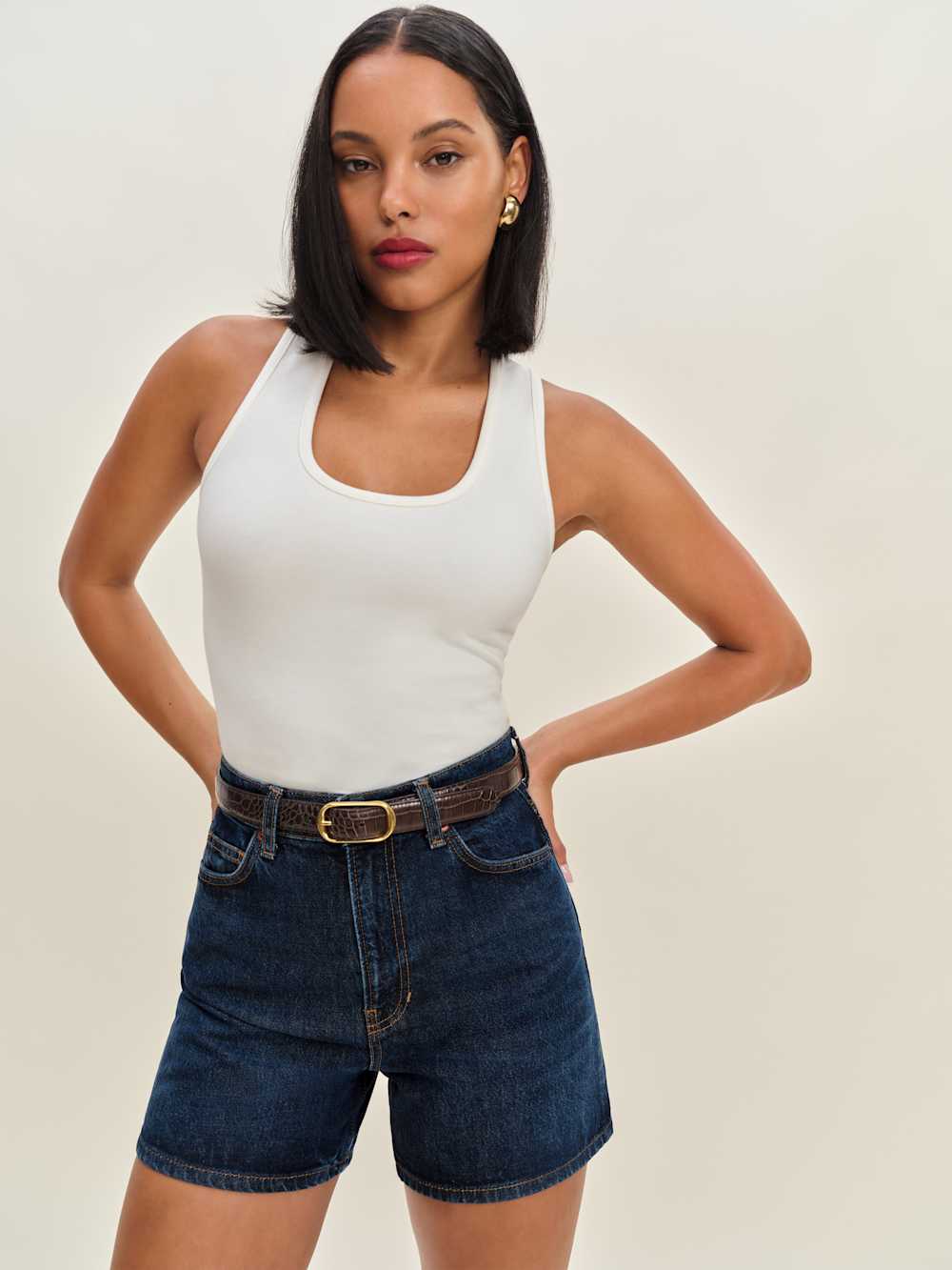 Saige High Rise 4” Jean Shorts - Ahurani
