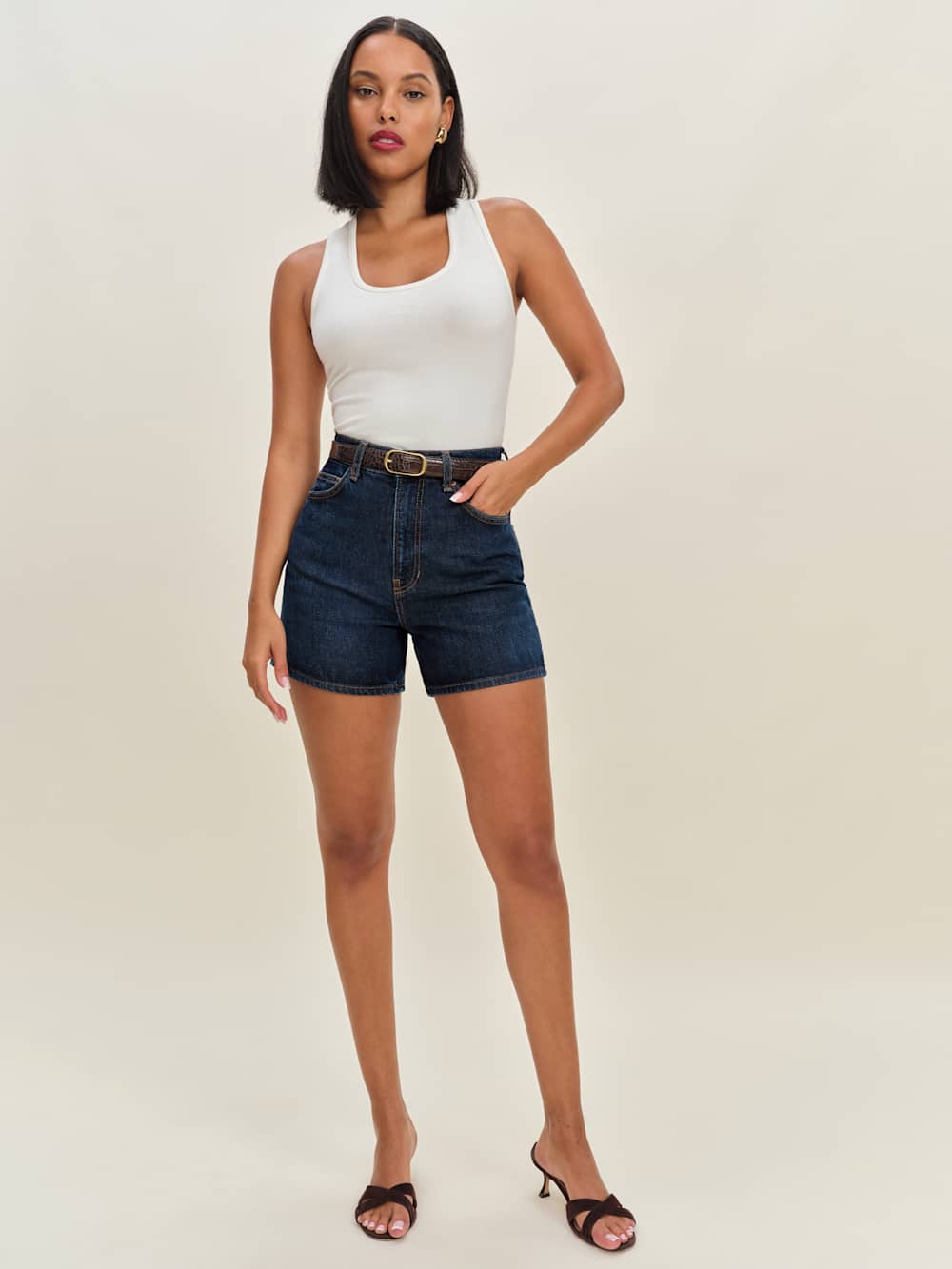 Saige High Rise 4” Jean Shorts - Ahurani