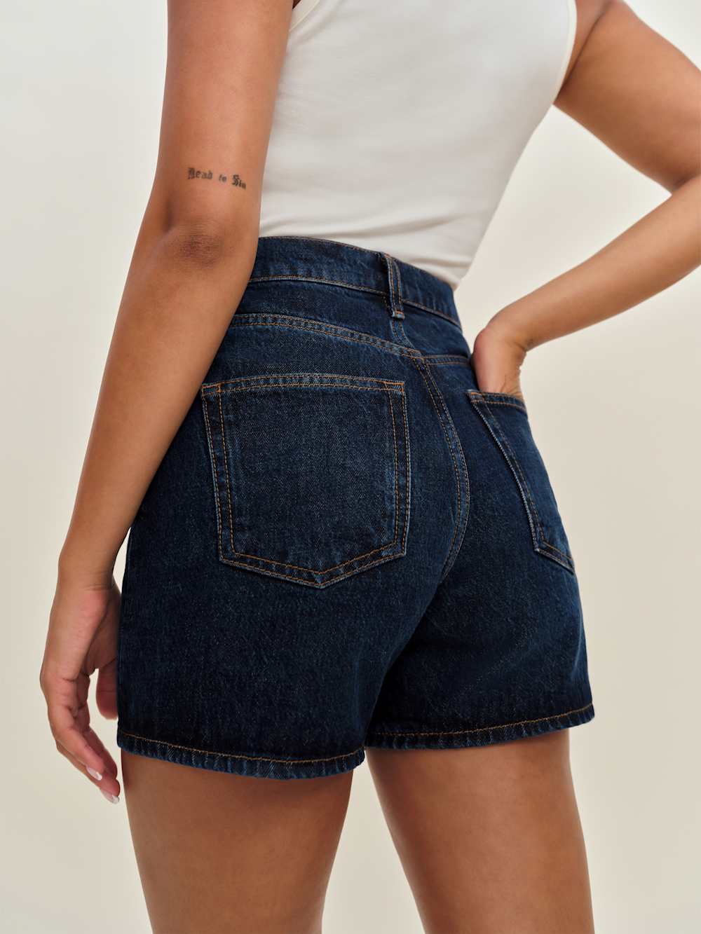 Saige High Rise 4” Jean Shorts - Ahurani