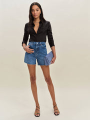 Saige High Rise 4” Jean Shorts - Pelican