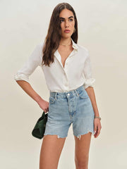 Saige High Rise 4” Jean Shorts - Burnett
