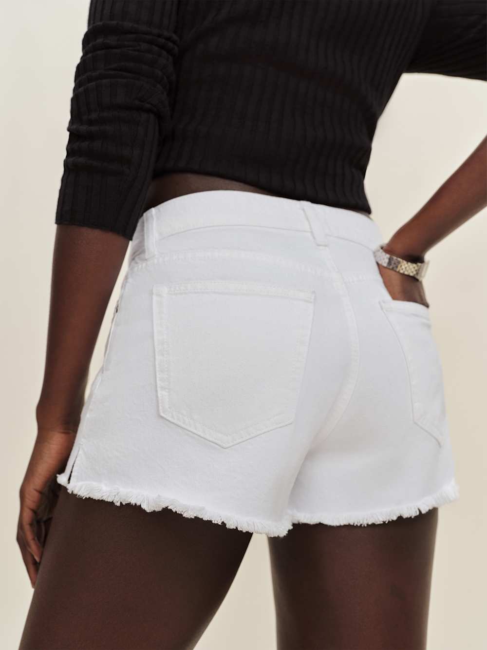 Sutton Low Rise 2.5” Slouchy Jean Shorts - Optic White