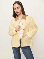 Lila Linen Jacket - Parmesan