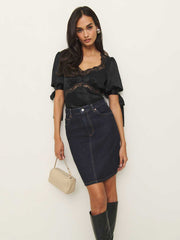 Dolly Silk Top - Black