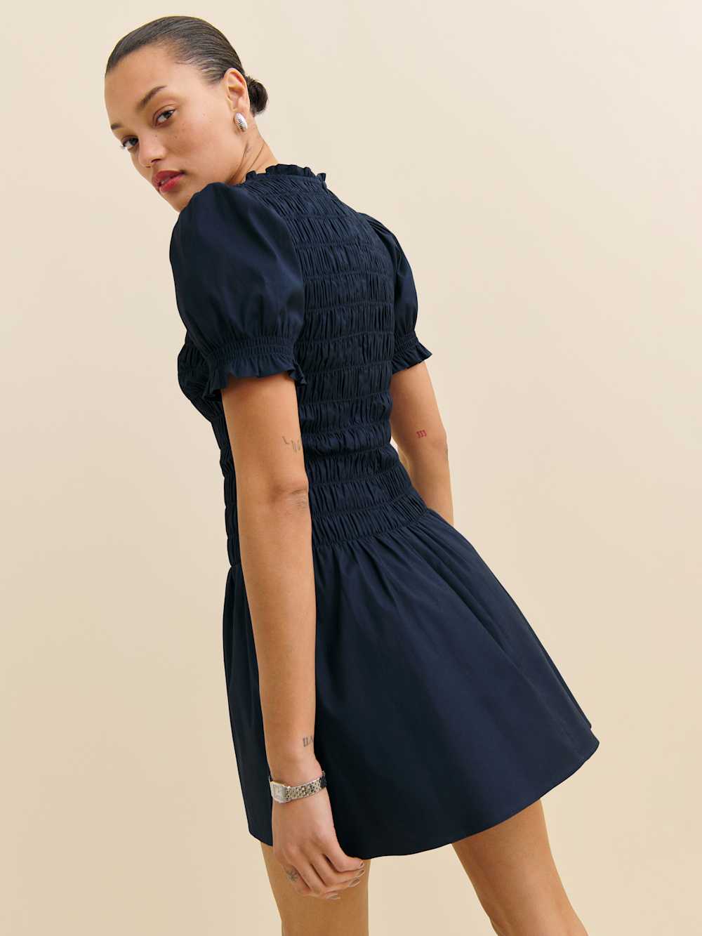 Leannah Dress - Navy