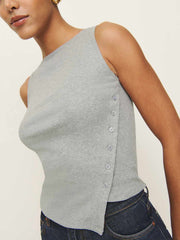 Hudson Knit Top - Heather Grey