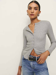 Hugh Knit Top - Heather Grey