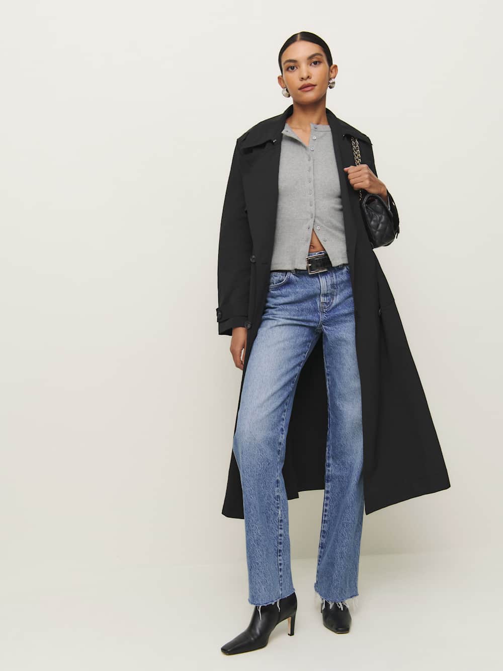 Hugh Knit Top - Heather Grey