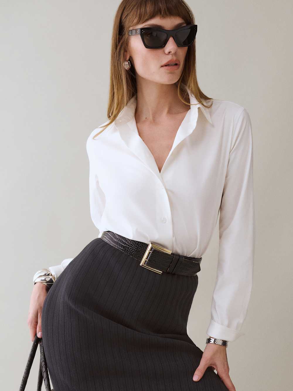 Alfie Relaxed Shirt - White