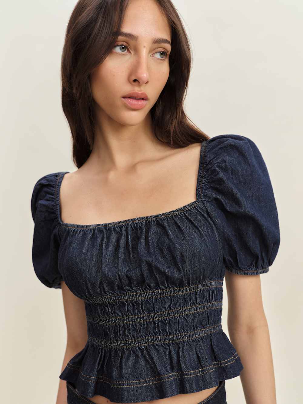 Aliya Denim Top - Minerva